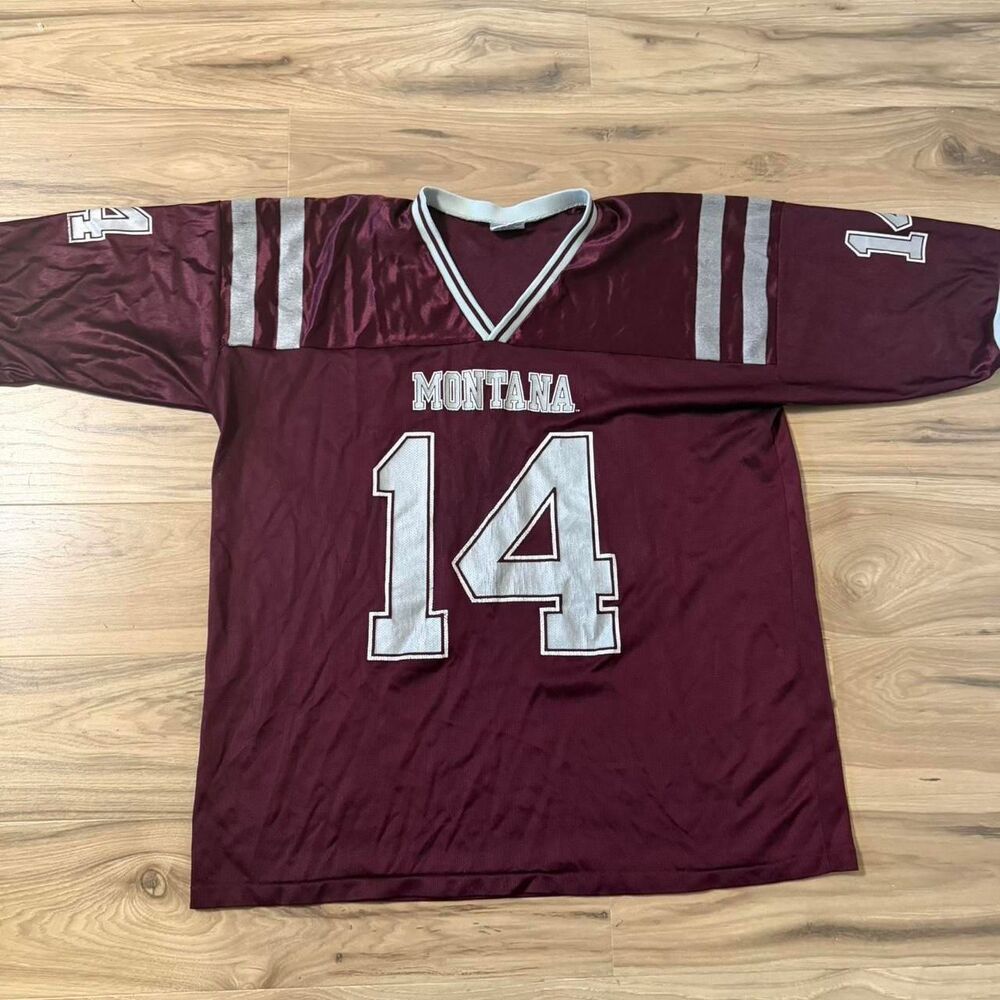 Vintage 90s Montana College football jersey Size XL Made In USA single stitch